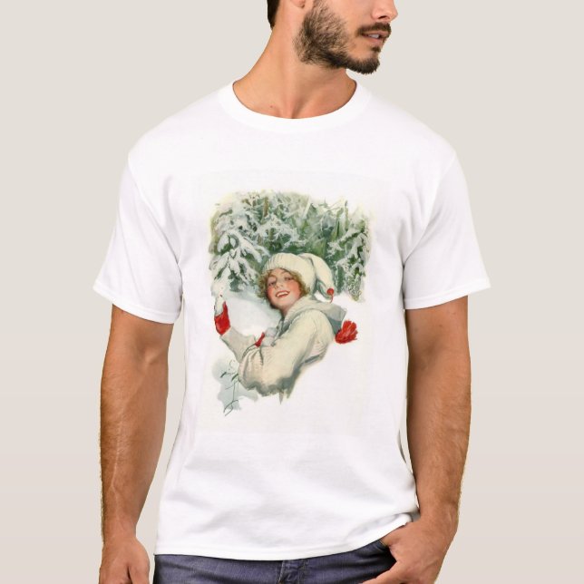 Camiseta Snowball Fight (por Harrison Fisher) (Frente)