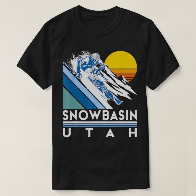 Camiseta Snowball Utah Retro Ski (Frente do Design)