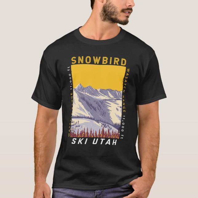 Camiseta Snowbird Ski Area Winter Utah Vintage (Frente)