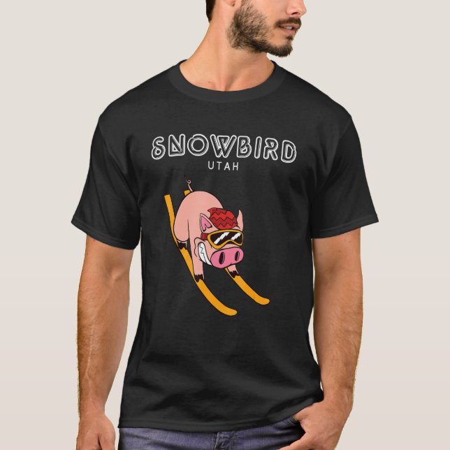 Camiseta Snowbird Utah Pig Ski (Frente)