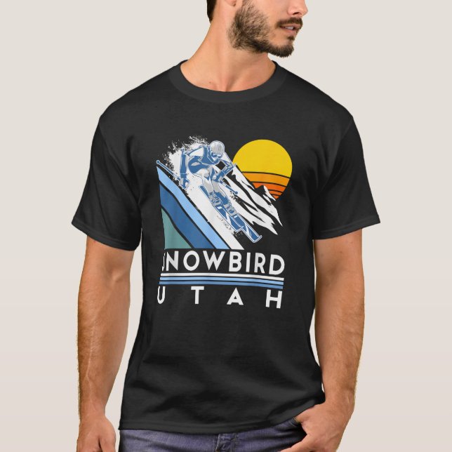 Camiseta Snowbird Utah Retro Ski  (Frente)