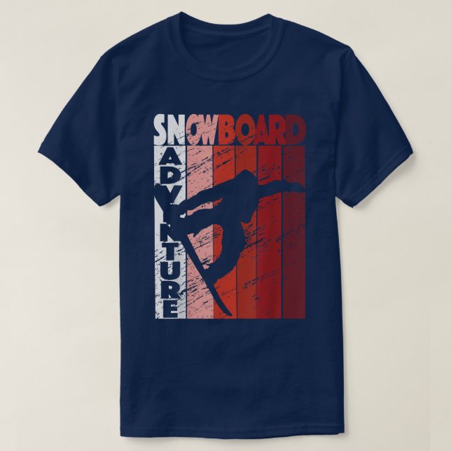 Camiseta Snowboard Adventure Retro Snowboard (Frente do Design)