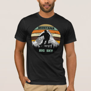 Camiseta Snowboard Big Sky Ski Ski Fields Mountain Slopes