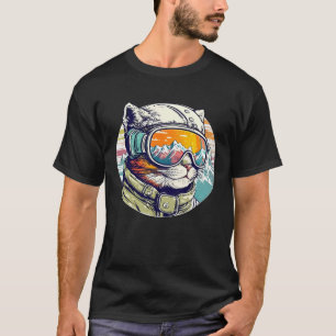 Camiseta Snowboard Cat Legal Snowboarder ou Skier Mountai
