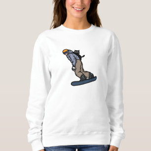 Camiseta Snowboard com o Meu Gato