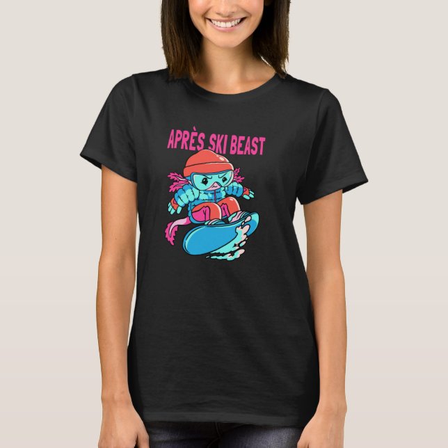 Camiseta Snowboard de Apres Ski Axolotl Girls (Frente)