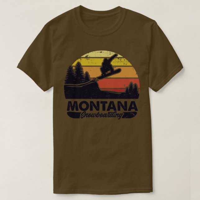 Camiseta Snowboard de Montana (Frente do Design)