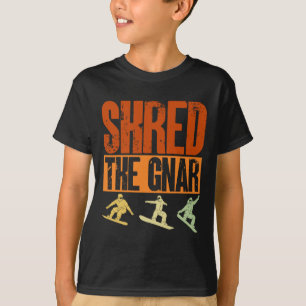 Camiseta Snowboard Destruiu O Gnar Ski Winter Mountain Gift