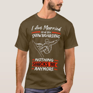 Camiseta Snowboard Eu Estou Casado E Gosto De Snowboarding