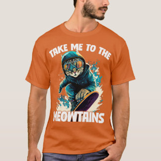 Camiseta Snowboard Leva-Me Aos Meowtain1