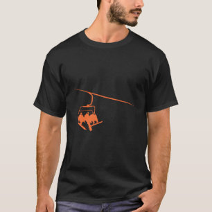 Camiseta Snowboard Levanta O Embarque Relaxando No Elevador