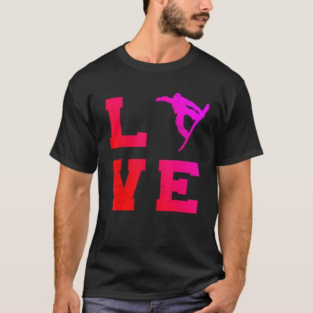 Camiseta Snowboard Masculino Snowboarder (Frente)