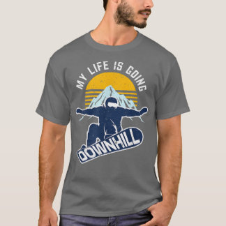 Camiseta Snowboard Minha Vida Vai Para A Descida Esportes D