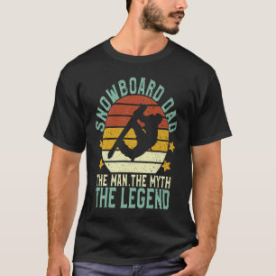 Camiseta Snowboard Pai O Homem O Mito A Lenda Snowboar