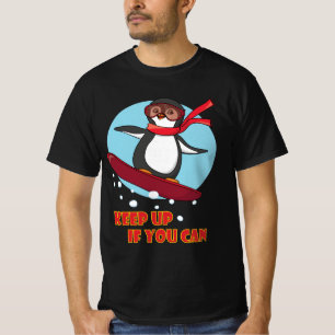 Camiseta Snowboard Penguin Continue se puder