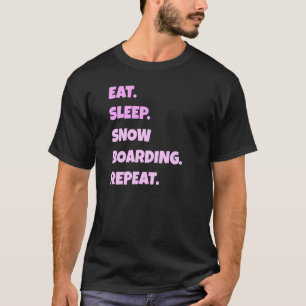 Camiseta Snowboard Png Come Sleep Sports Repete Para Homens