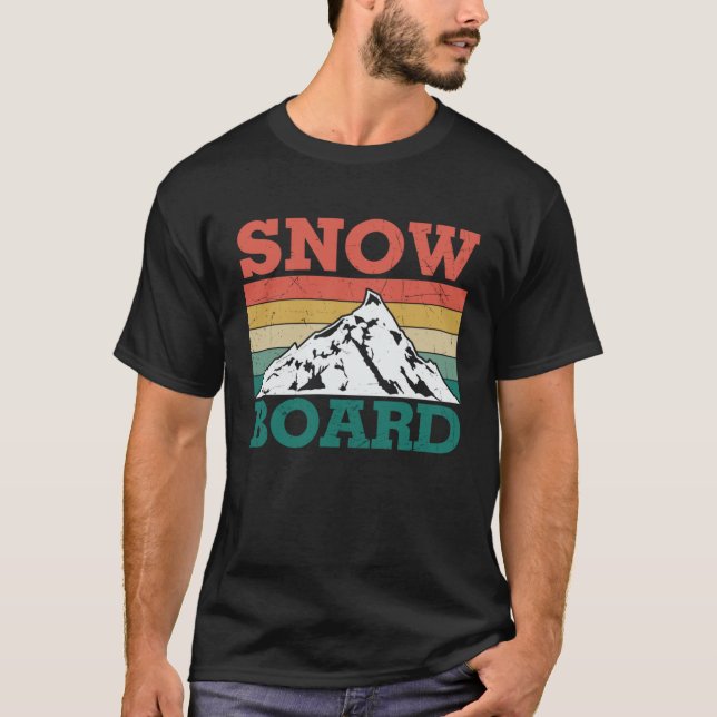 Camiseta Snowboard Retro Snowboard Vacing Skiing Snowb (Frente)