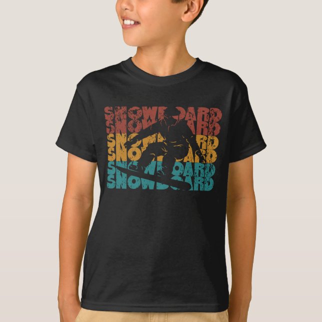 Camiseta Snowboard Retro Vintage Snowboard Snowboarder (Frente)