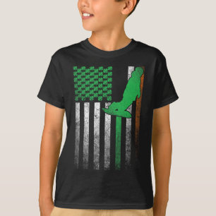 Camiseta Snowboard Ski Ski Irish American Flag Rua Patrick.