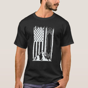 Camiseta Snowboard Skiboard Snowboard American Flag Snowbo