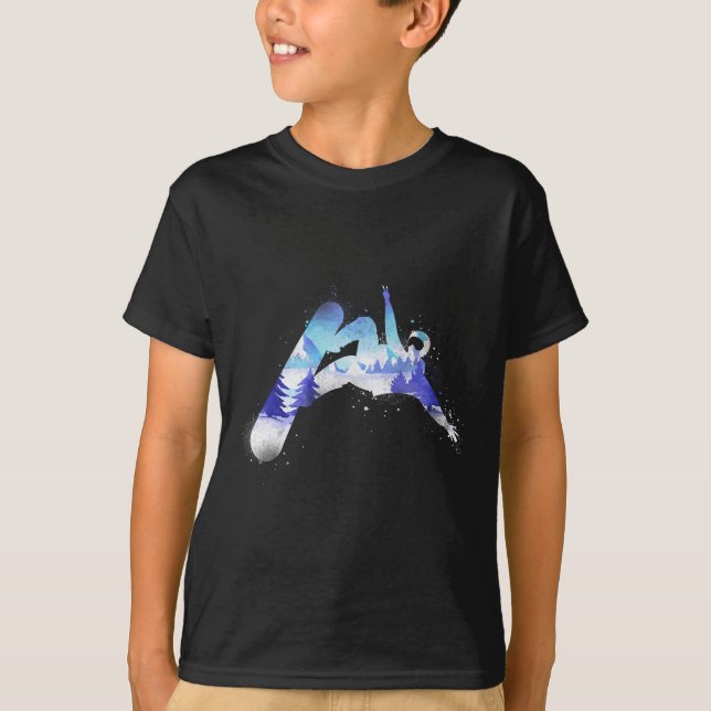 Camiseta Snowboard Snowboard Vintage Mountain (Frente)