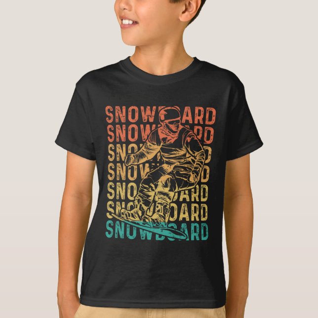 Camiseta Snowboard Snowboard Vintage Retro Snowboard (Frente)