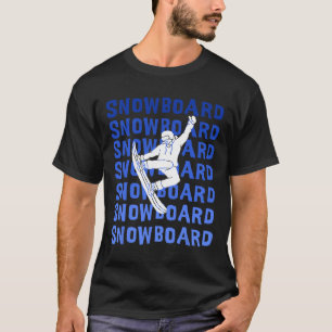 Camiseta Snowboard Snowboarder Shredder Crianças Esportes d