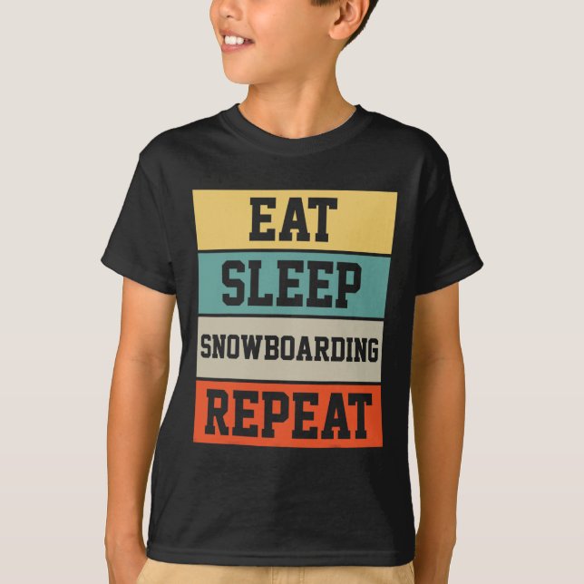 Camiseta Snowboard Snowboarder Snowboard - Presente Retroat (Frente)