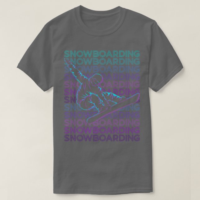 Camiseta Snowboard Snowboarder Snowboard Retro (Frente do Design)