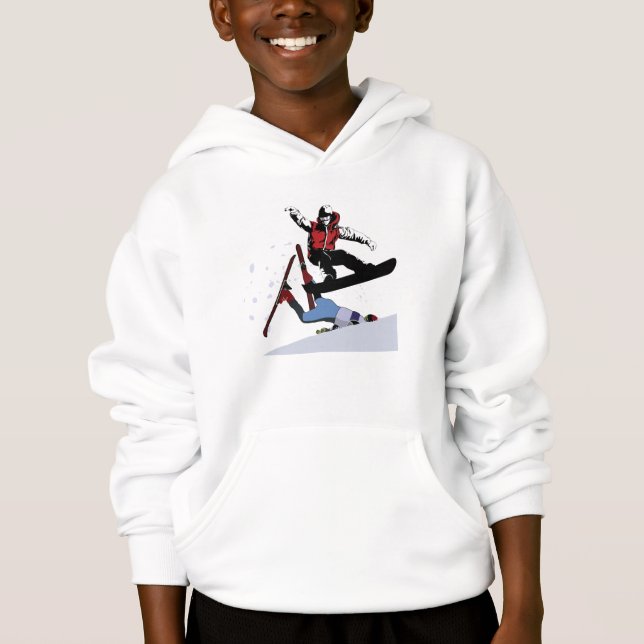 Camiseta Snowboard sobre esqui (Frente)
