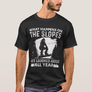 Camiseta Snowboard Vintage O Que Acontece No Snowboard