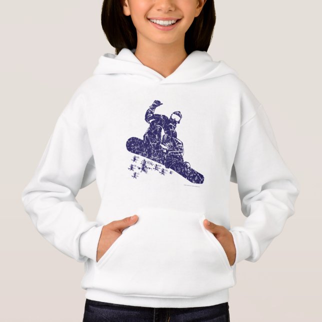 Camiseta Snowboarder a apanhar Perfurações de Neve Alta (Frente)