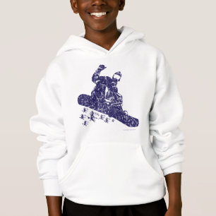 Camiseta Snowboarder atingindo a neve