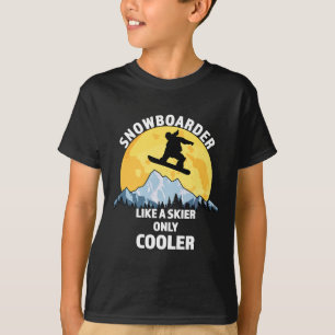 Camiseta Snowboarder Como Um Esquiador Apenas Mais Frio - S