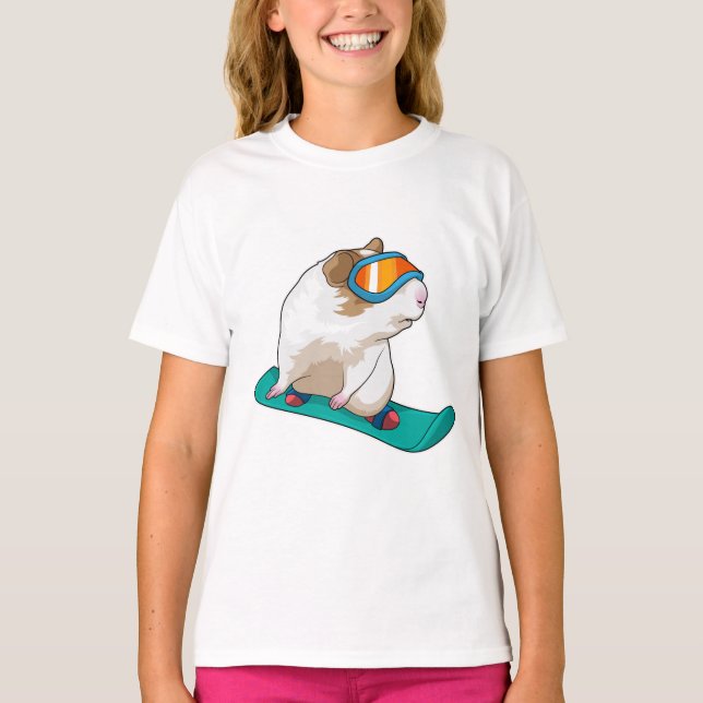 Camiseta Snowboarder guisado (Frente)