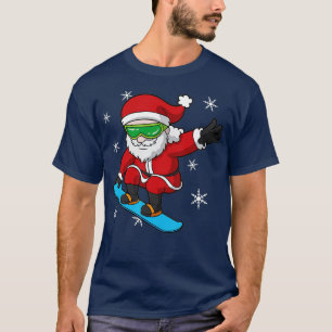 Camiseta Snowboarder Natal Papai Noel Claus Snowboard Snowb