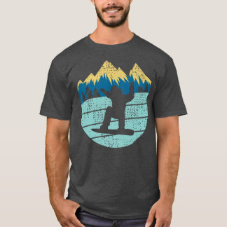 Camiseta Snowboarder Retro Esquiando Na Neve Esportes De In