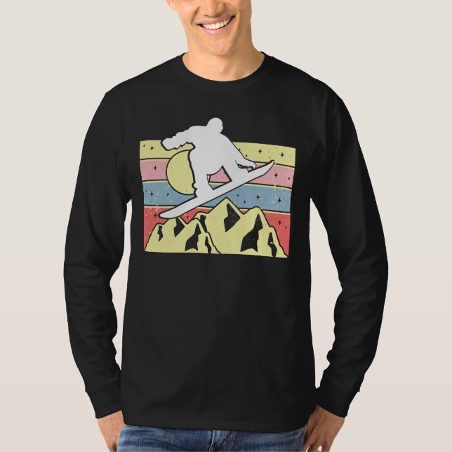 Camiseta Snowboarder Snowboarding Snowboard Retro (Frente)
