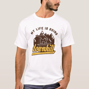 Camiseta Snowboarding Descida