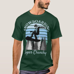 Camiseta Snowboarding Super Crocante Legal Antigo Azul Crep