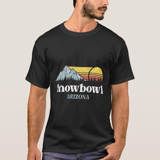 Camiseta Snowbowl, ARIZONA, Ski Snowboard a Caminhar (Frente)