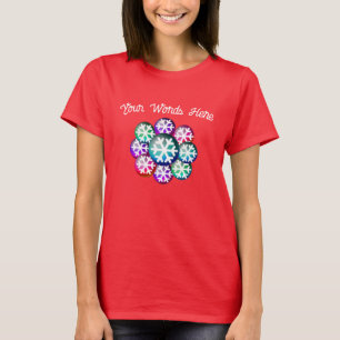 Camiseta Snowflake Jewels Adicione Suas Palavras