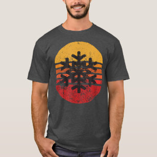 Camiseta Snowflake Sunrise Dia da Neve Esqui Leve Ska