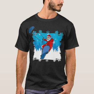 Camiseta Snowkite Snowkiting Santa Claus Winter Sports Snow