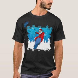 Camiseta Snowkite Snowkiting Santa Claus Winter Sports Snow