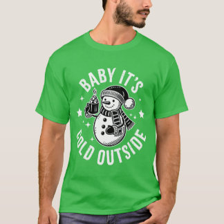 Camiseta Snowman Baby É Fria Fora