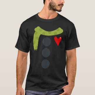 Camiseta Snowman Buttons Costume Engraçado Natal Xmas Men W