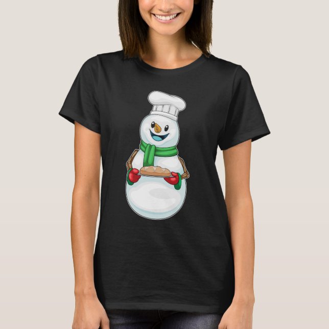 Camiseta Snowman Christmas Baker (Frente)