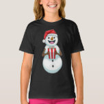 Camiseta Snowman Christmas Popcorn<br><div class="desc">Este design é o presente perfeito para um aniversário,  Natal e outras celebrações. É adequado para mulheres,  homens e crianças.</div>