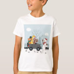 Camiseta Snowman Christmas Truck<br><div class="desc">Marca de novas designs na minha loja para o Natal de 2022. Designs bonitos mostrando a temporada em t-shirts de meninos e meninas.</div>